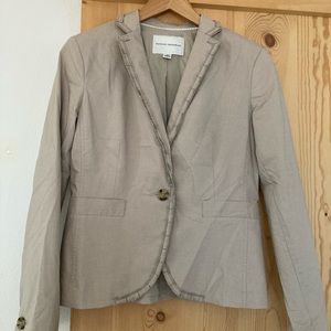 Banana Republic cotton blazer with scalloped details throughout.